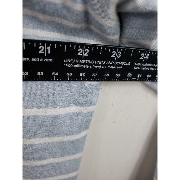 Womens NORTON STUDIO Blue White Striped Cardigan Top Size 2X Cotton - Picture 4 of 7
